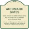 Signmission Designer Series-Automatic Gates Gate Timed For One Vehicle Only, 18" x 18", TG-1818-9995 A-DES-TG-1818-9995 - alternate 1